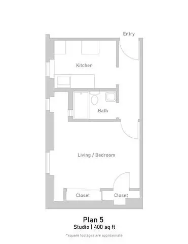 Studio • 1 Bath 109 floor plan