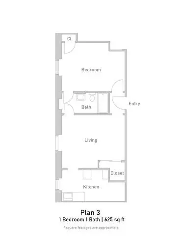1 Bed • 1 Bath 404 floor plan