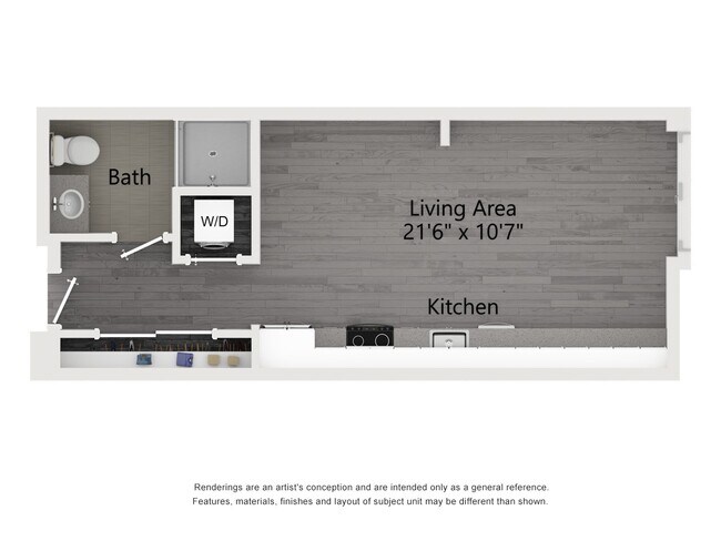 Studio • 1 Bath 509 floor plan