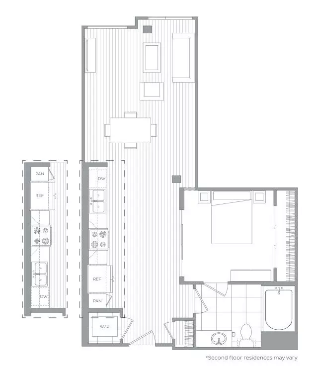 1 Bed • 1 Bath Diridon West-325 floor plan