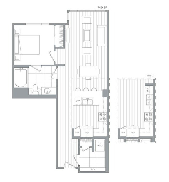 1 Bed • 1 Bath Diridon West-325 floor plan