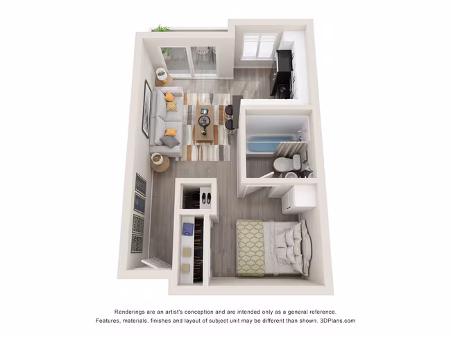 Studio • 1 Bath C105 floor plan