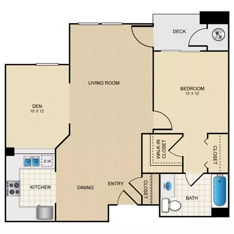 One Bedroom A 320 320 floor plan