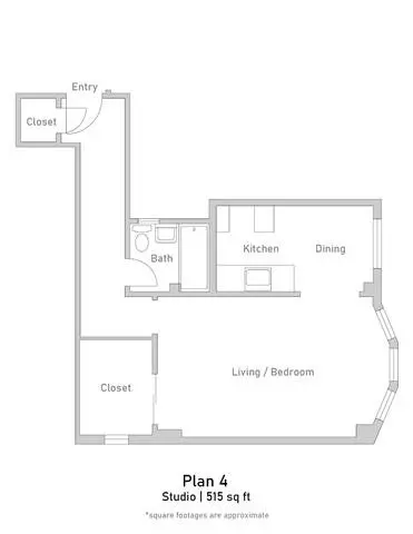 Studio • 1 Bath 202 floor plan