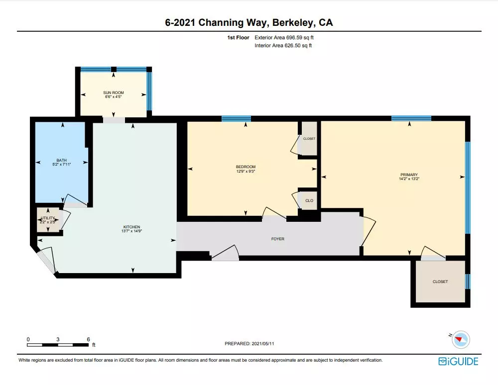 1 Bed, 1 Bath Model floor plan