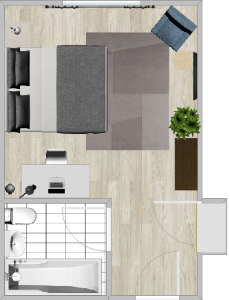 Double 307A 307A floor plan