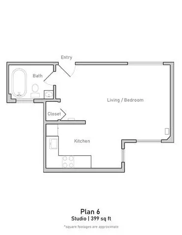Studio - Plan 17 614 614 floor plan