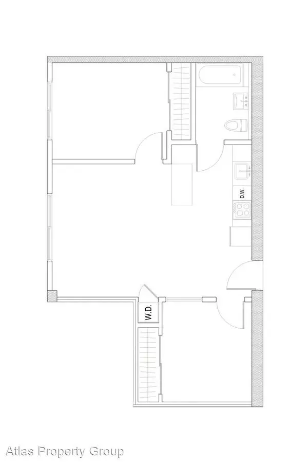 2 Beds • 1 Bath 404 floor plan