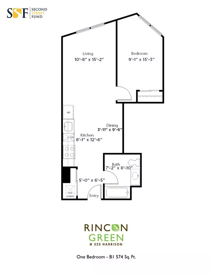 Unit 444 345 floor plan
