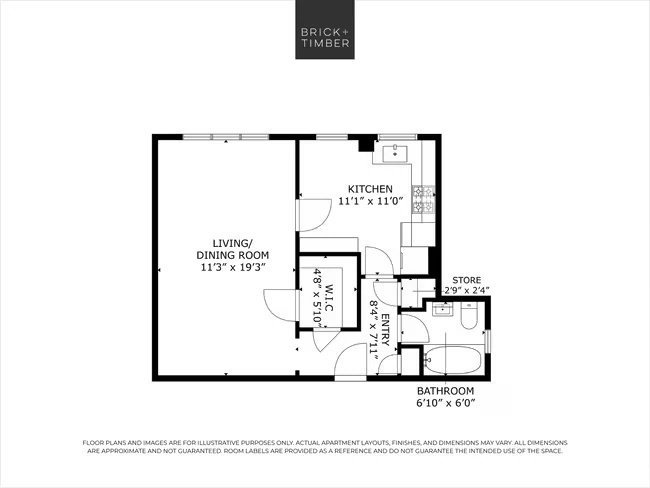 Studio 206 206 floor plan