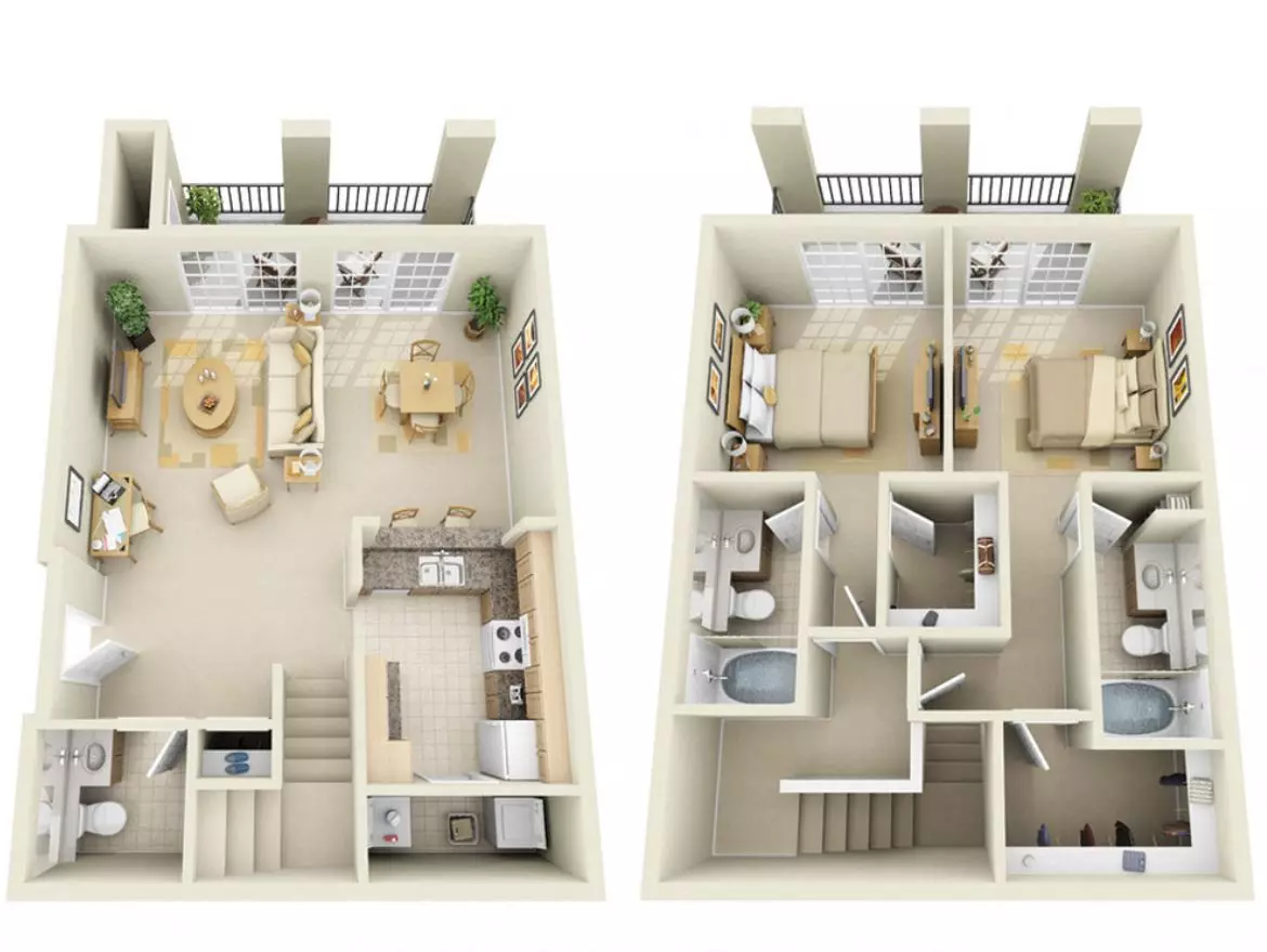2x2C 2351 floor plan
