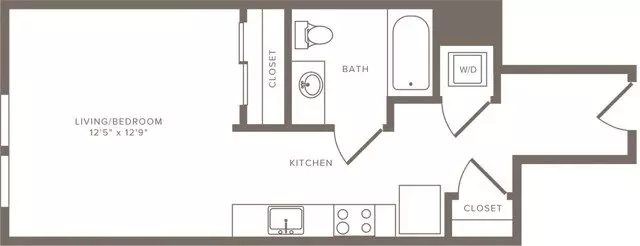Studio • 1 Bath 302 floor plan