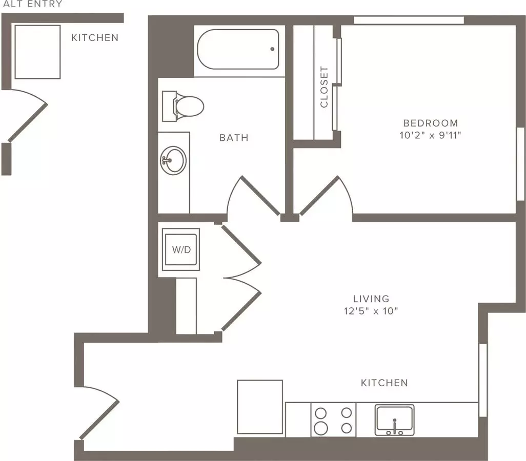 1 Bed • 1 Bath 406 floor plan