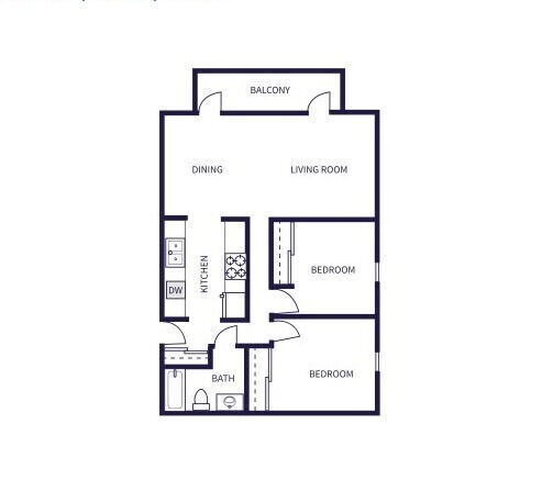 2x1-B1 305 floor plan