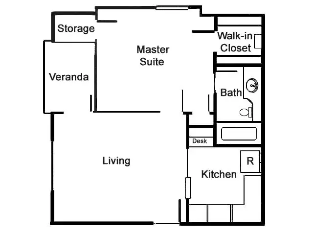 1 Bed • 1 Bath L303 floor plan