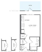 Studio • 1 Bath 235 floor plan