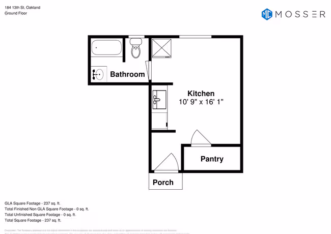 Studio, 1 Bathroom 511 floor plan