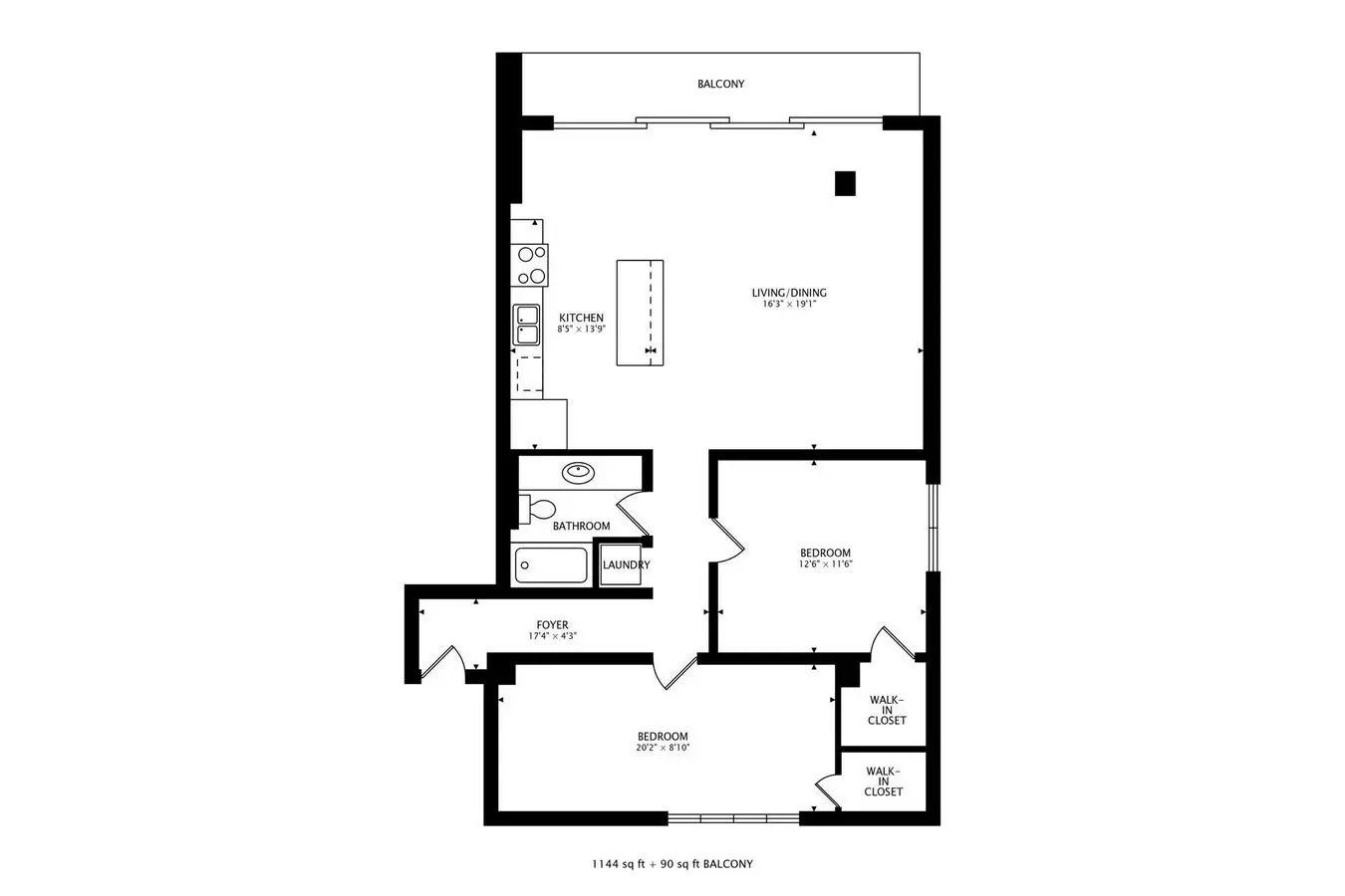 2x1A 309 floor plan
