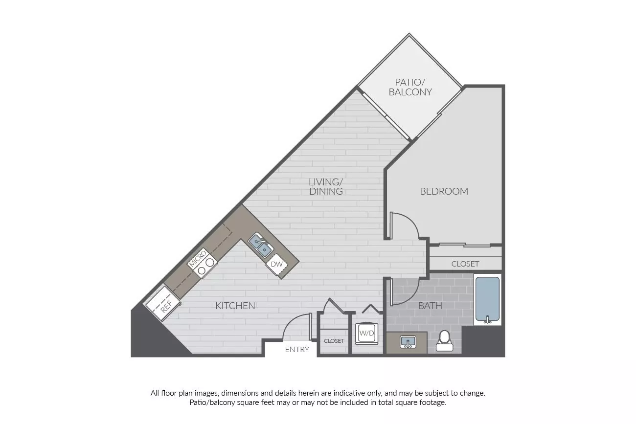 1 Bed • 1 Bath
3D Tour 214 floor plan