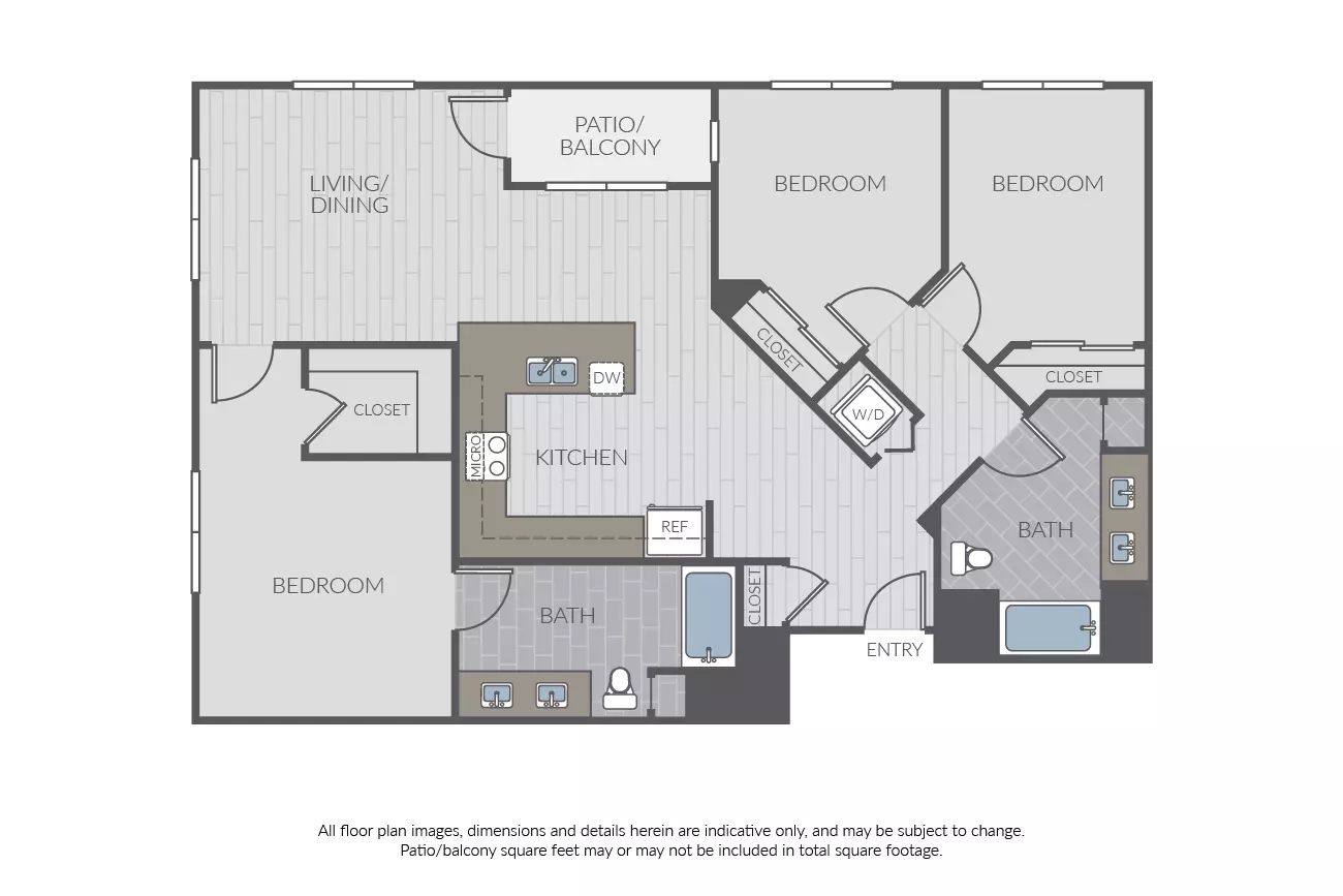 3 Beds • 2 Bath
3D Tour 511 floor plan