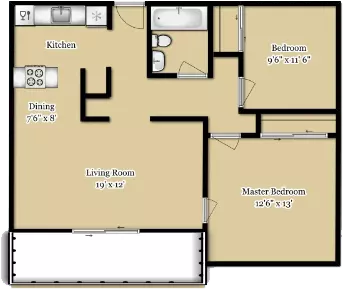 2x1 101 floor plan