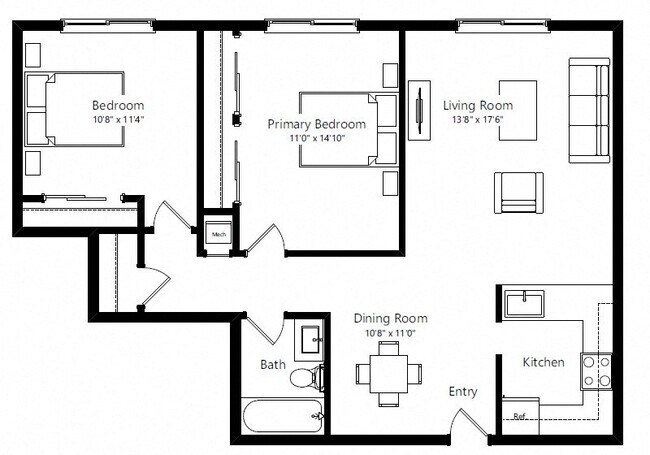Unit PF104 PF104 floor plan