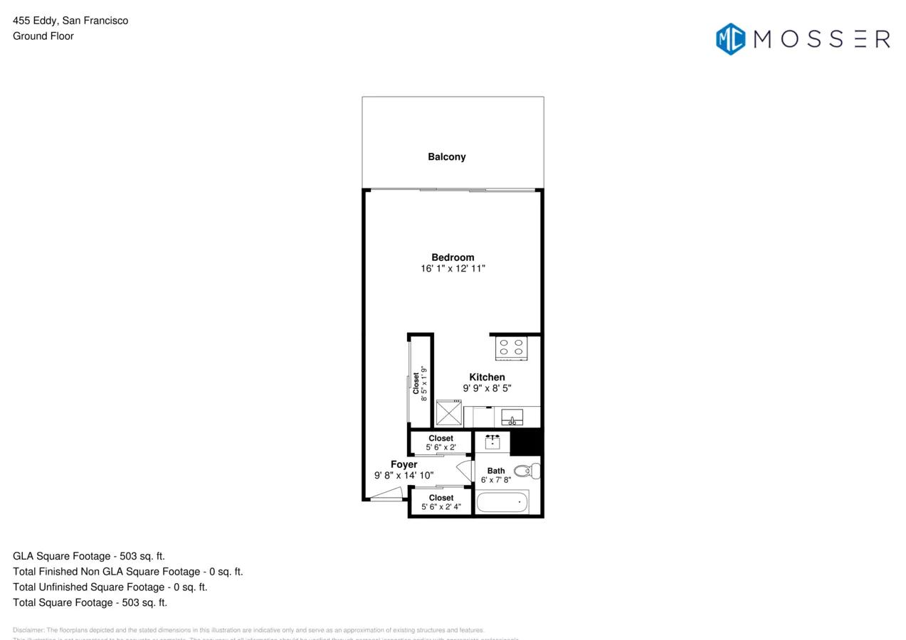 Studio E0615 floor plan
