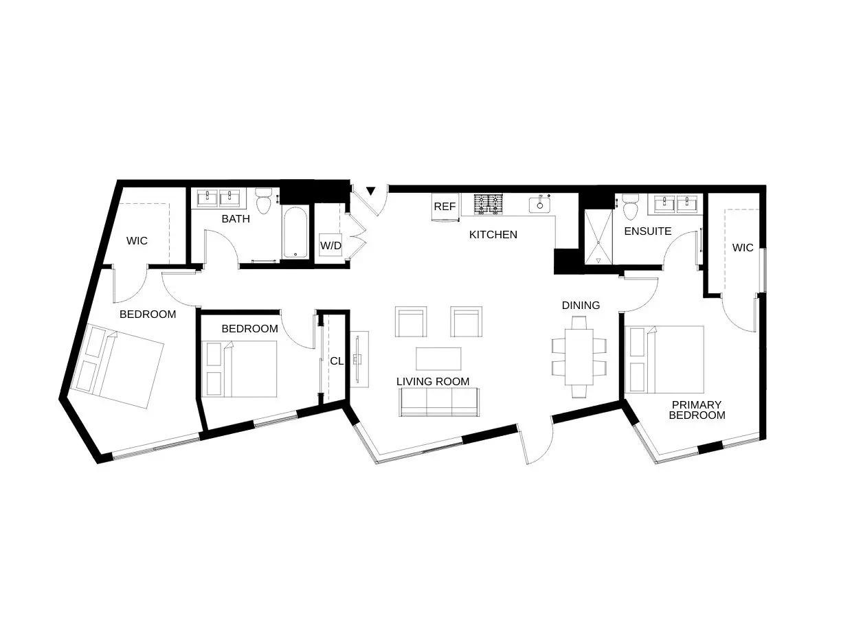 3 Beds • 2 Bath 336 floor plan