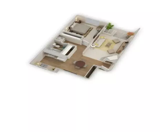1 Bed • 1 Bath 280 floor plan