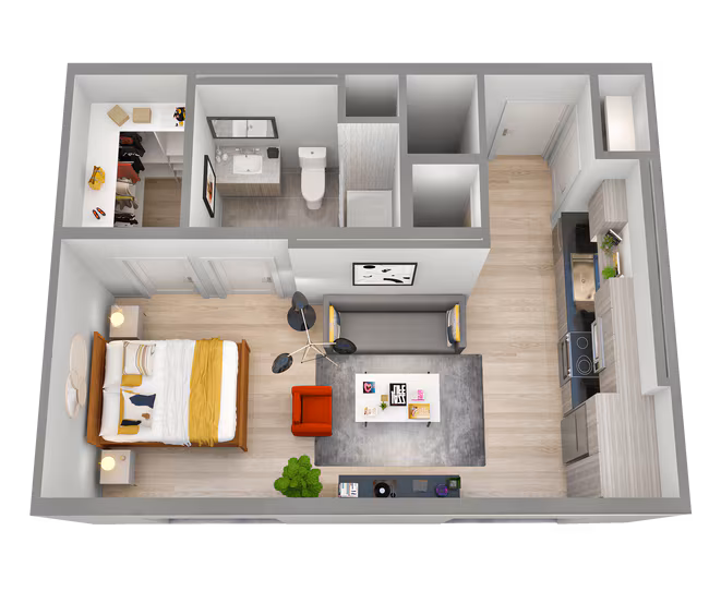 Studio • 1 Bath 305 floor plan