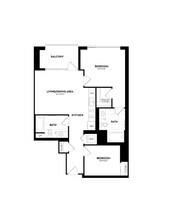2 Beds • 2 Baths SI ID1040043P floor plan