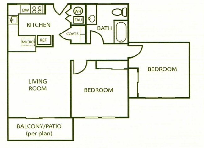 2x1 floor plan