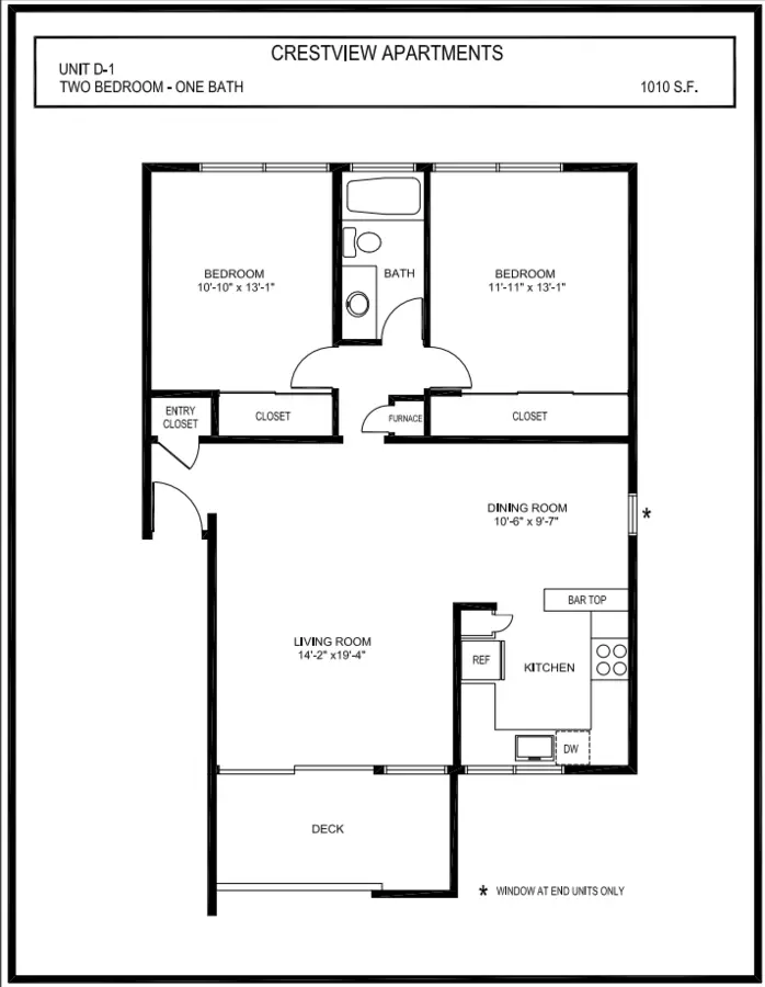 Plan D1: With Washer and Dryer 205 205 floor plan