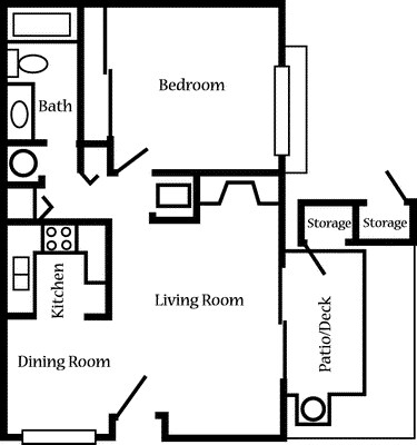 1 Bed • 1 Bath 023-2315 floor plan