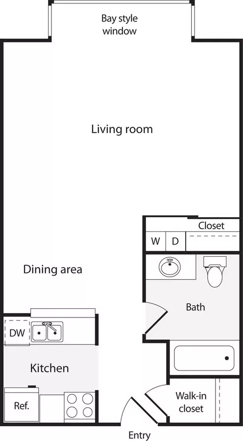 Studio • 1 Bath 6223 floor plan