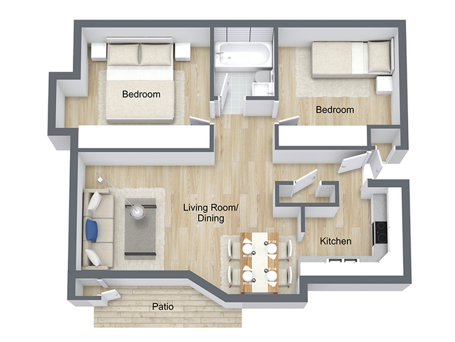 Fir 55-3D floor plan