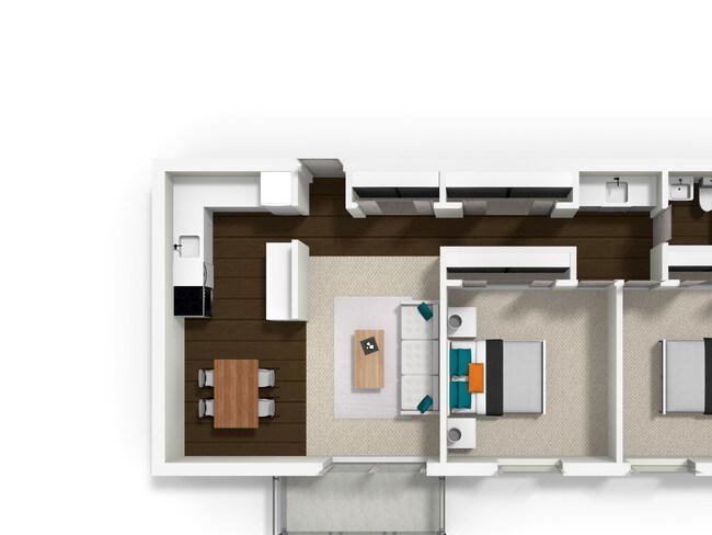 2 Beds • 1 Bath 303 floor plan