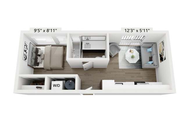 Studio 201 floor plan