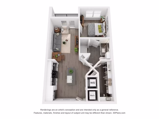 1 Bed • 1 Bath 203 floor plan
