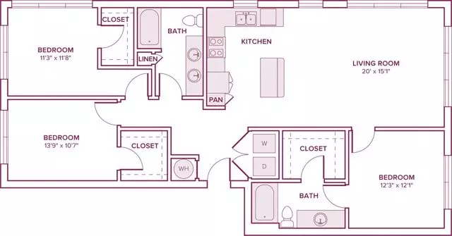 3 Beds • 2 Bath 3100 floor plan