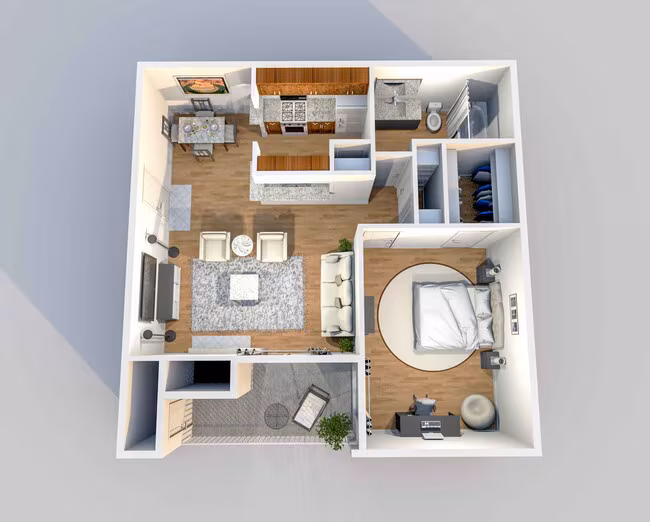 1 Bed • 1 Bath 114 floor plan