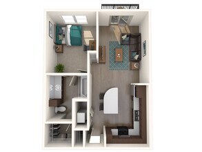 1X1 Private floor plan
