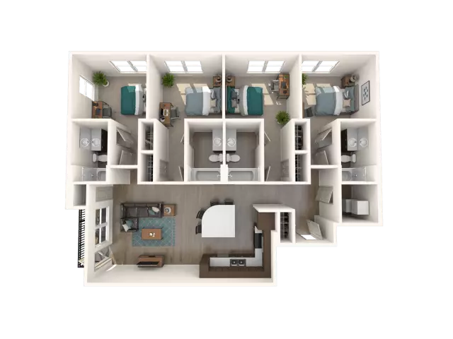 4X4A Private floor plan