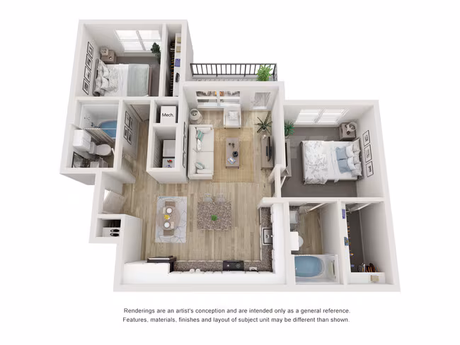 2x2 E305 floor plan