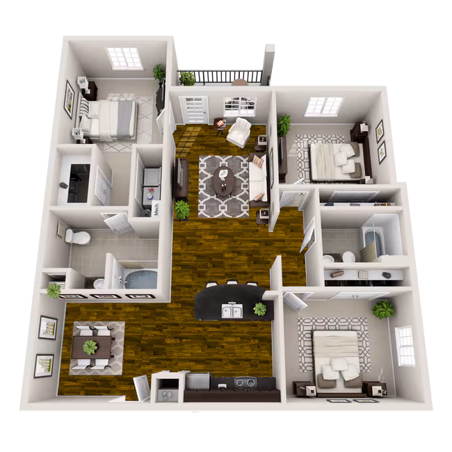 3 Beds • 2 Bath 3201DR floor plan