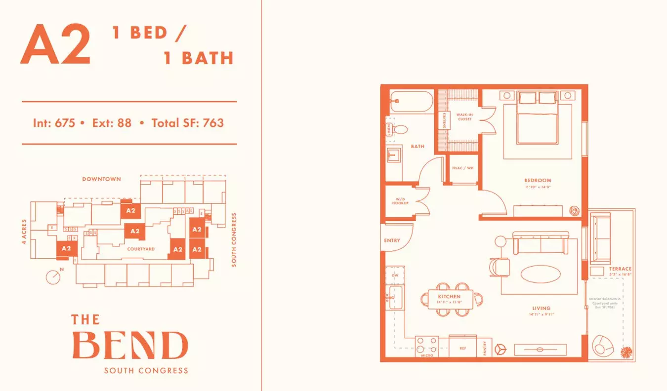 1 Bed • 1 Bath 311 floor plan
