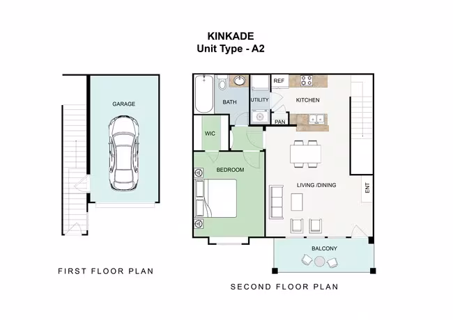 1 Bed • 1 Bath 4610 floor plan