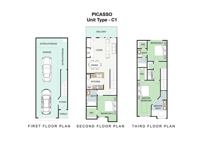 3 Beds • 3 Bath 4101 floor plan