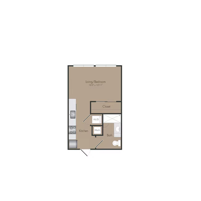 Studio • 1 Bath 447 floor plan