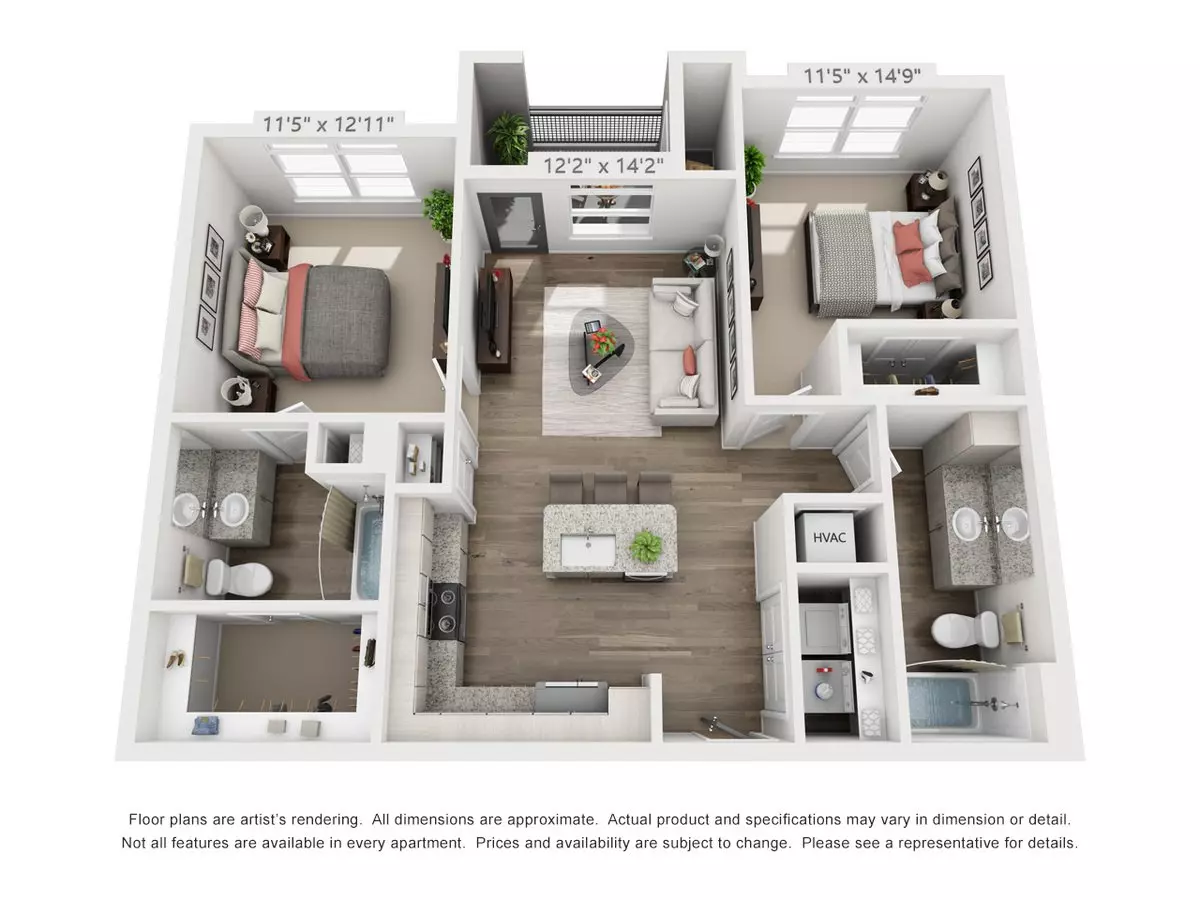 Unit 7204 4107 floor plan